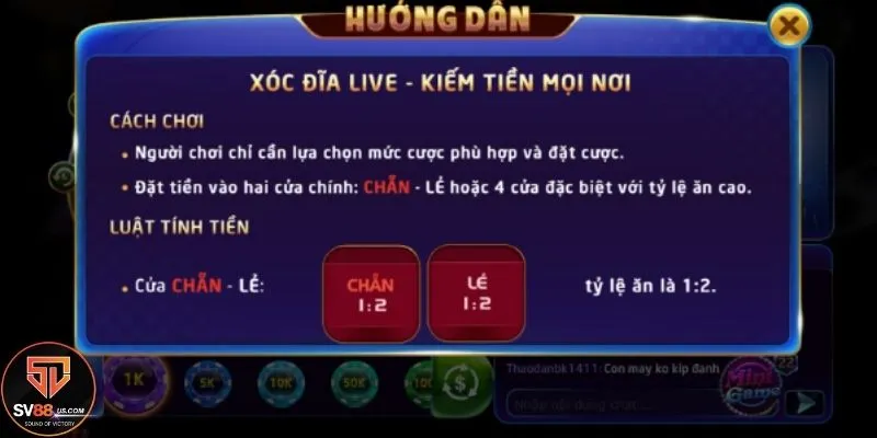 Cung cấp thông tin hướng dẫn luật chơi chi tiết