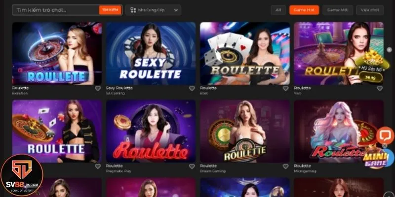 Đa dạng thể loại chơi casino Roulette khác nhau