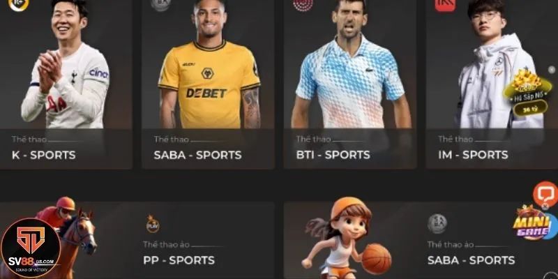 Da dạng thể loại chơi thể thao khác nhau 