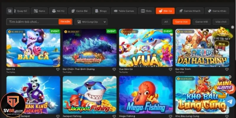 Nhiều sản phẩm bắn cá khác nhau cho bạn lựa chọn 