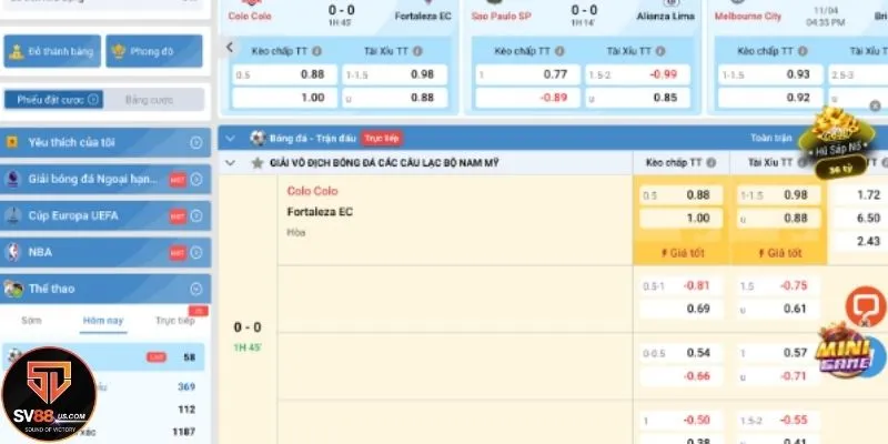 Tham gia đặt cược kèo thể thao tại SV88 dễ dàng