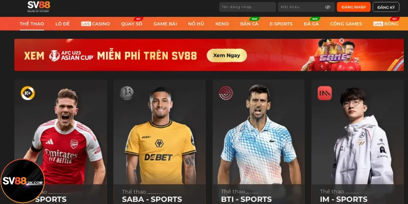 Cược bóng đá SV88 với đầu tư đẳng cấp
