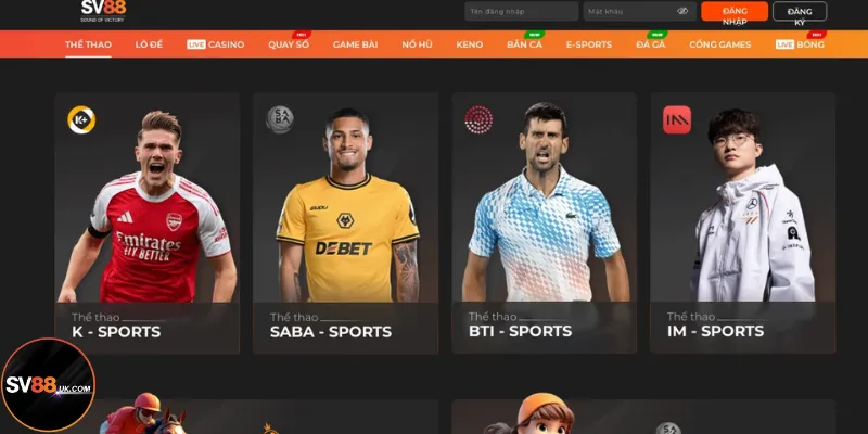 SV88 với sảnh K – Sports thu hút lượng thành viên khủng