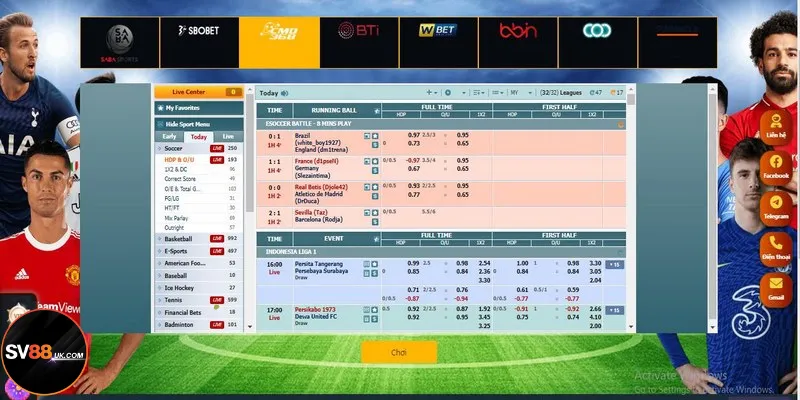 Các loại kèo hiệp phụ phổ biến