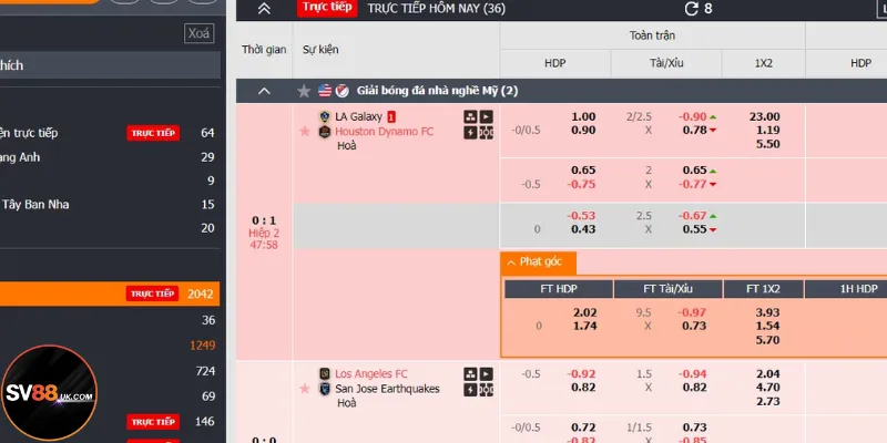 Có nhiều chọn lựa khi tham gia chơi kèo phạt góc